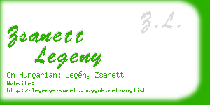 zsanett legeny business card